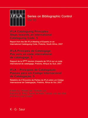 cover image of IFLA Cataloguing Principles